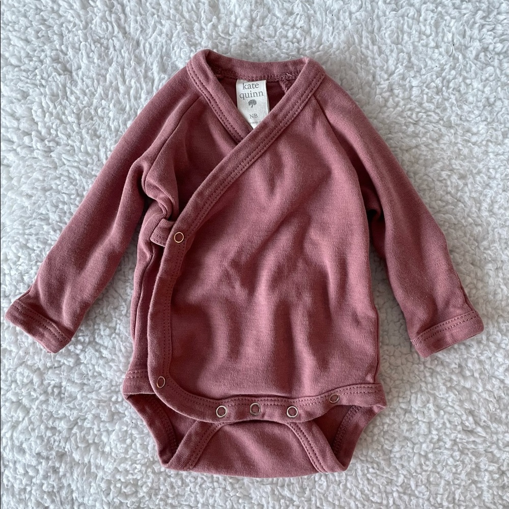Kate Quinn long sleeve kimono bodysuit in rose